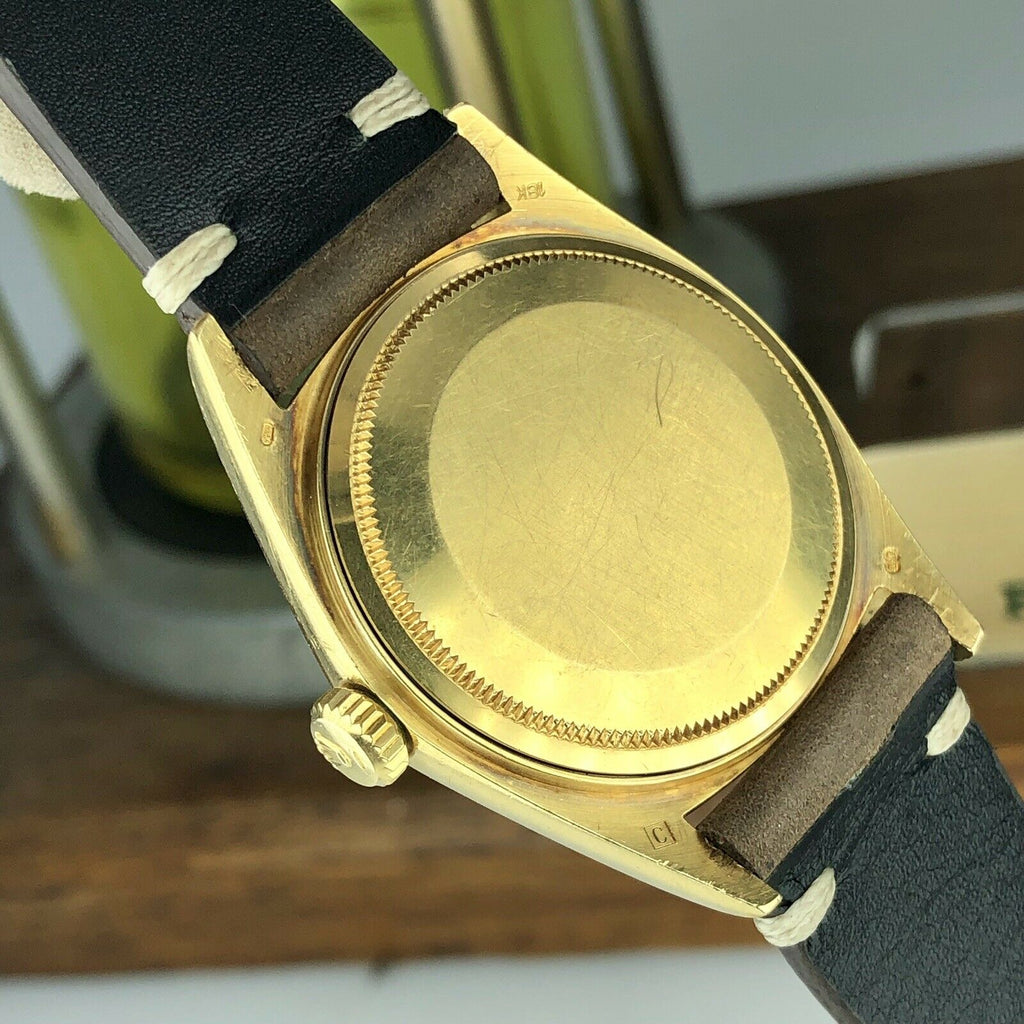 1977 Vintage Rolex Datejust 16018 gold 18k rare Tiger Eye Dial Unpolished