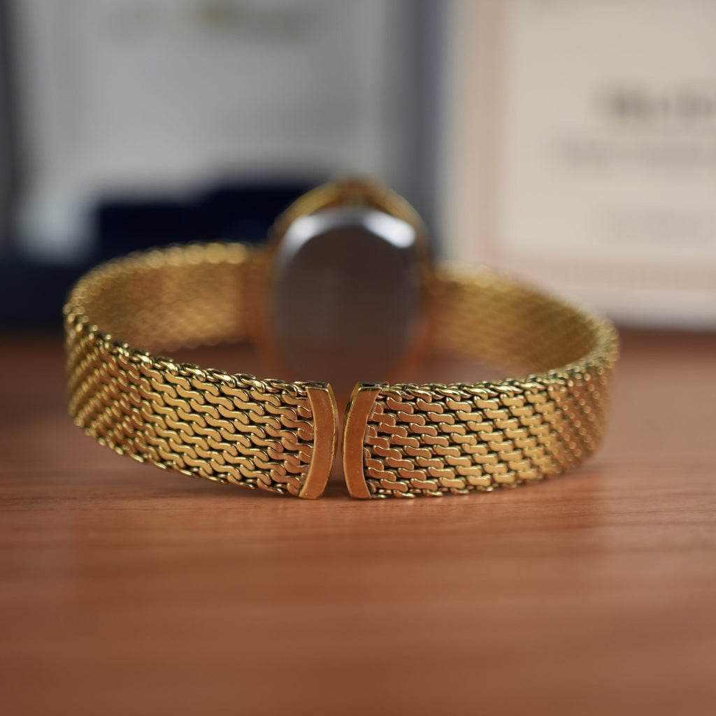 1978 Bucherer Ladies Onyx Gold Plated Watch Box and papers