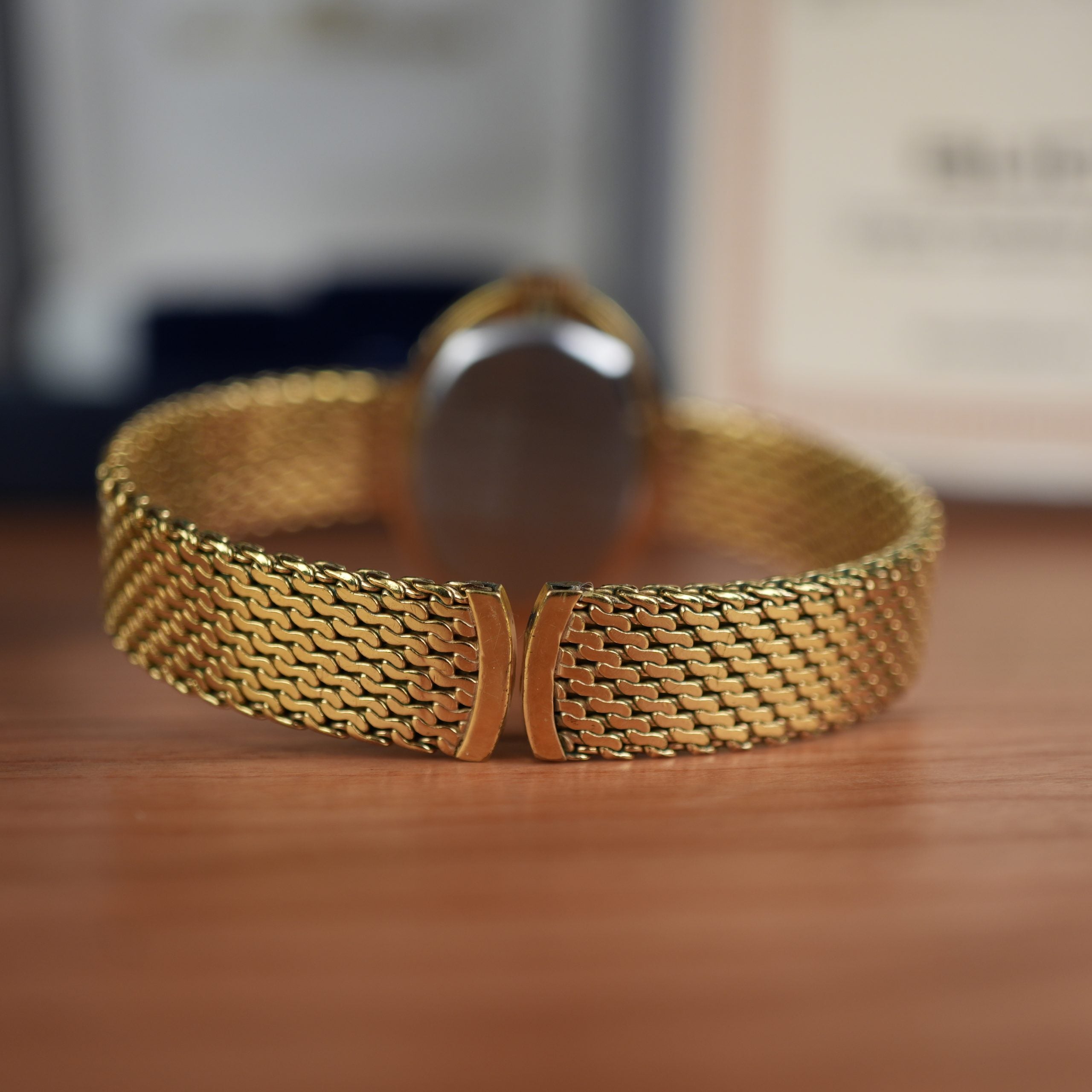 1978 Bucherer Ladies Onyx Gold Plated Watch Box and papers