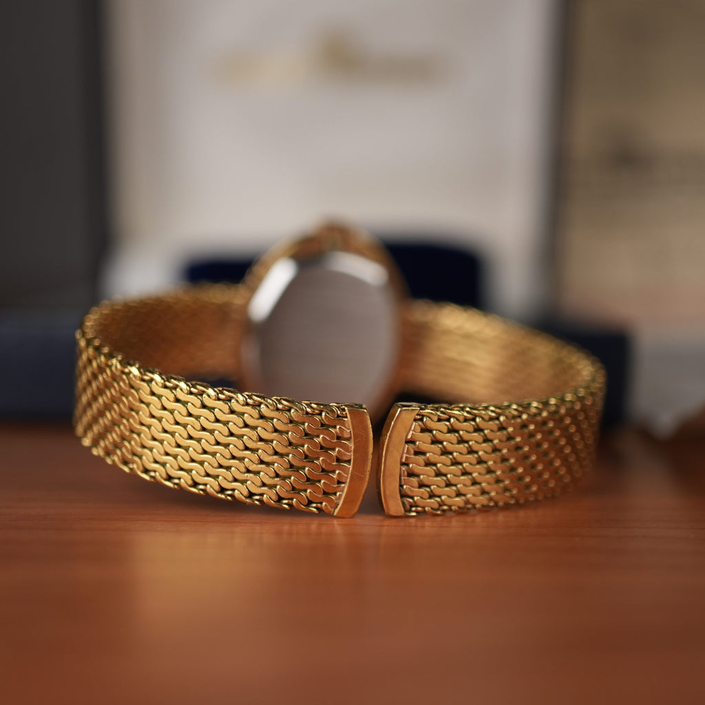 1978 Bucherer Ladies Onyx Gold Plated Watch Box and papers