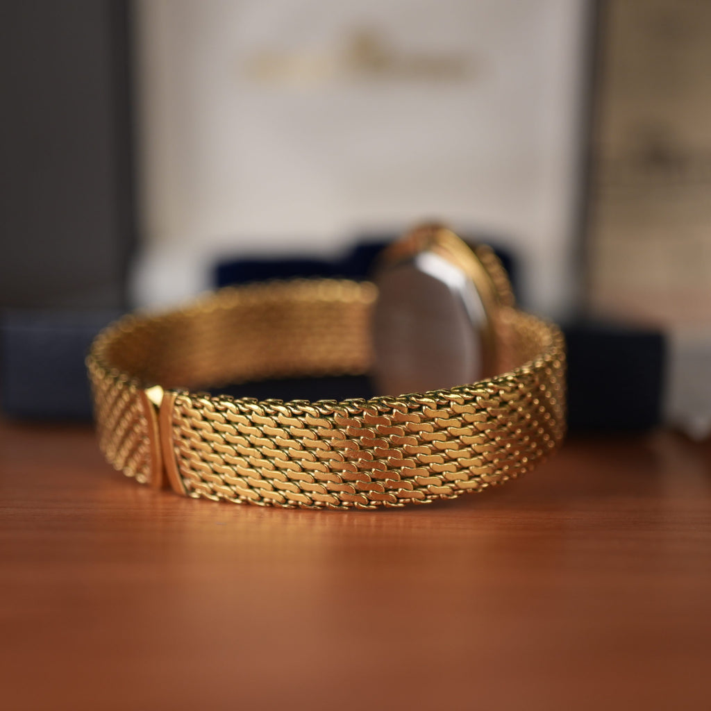 1978 Bucherer Ladies Onyx Gold Plated Watch Box and papers