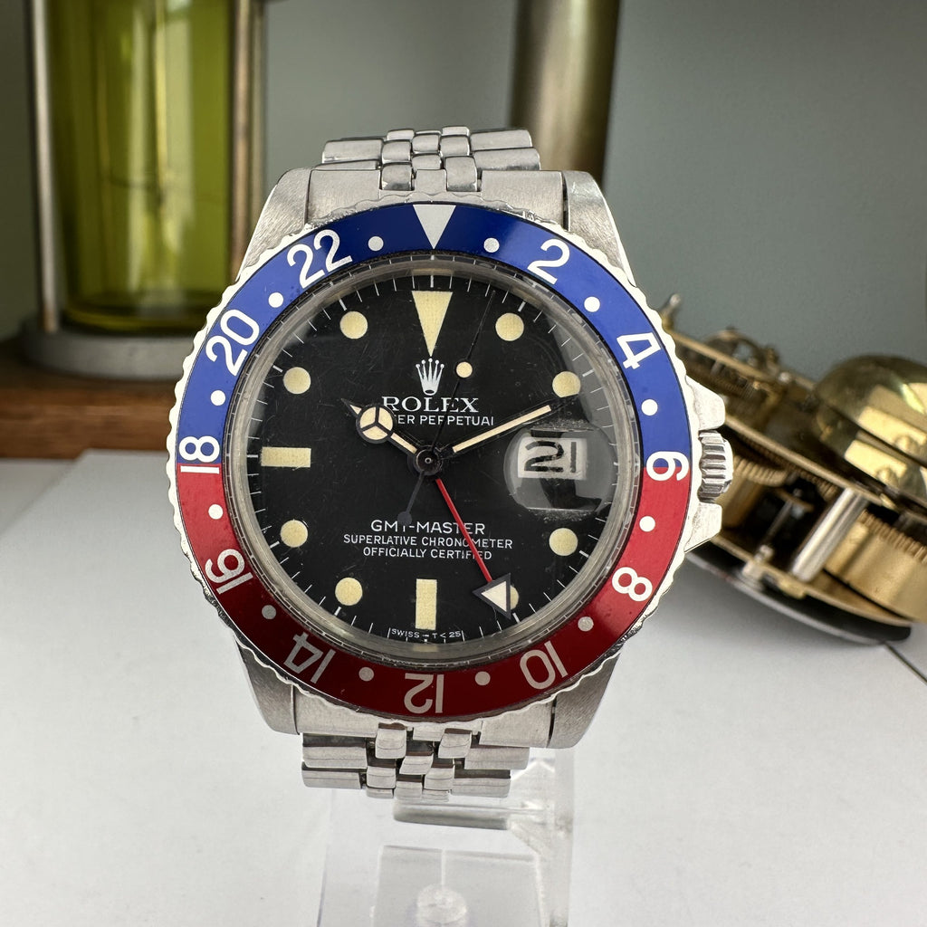 1968 Rolex GMT-Master 1675 Pepsi Original Dial Creamy Patina