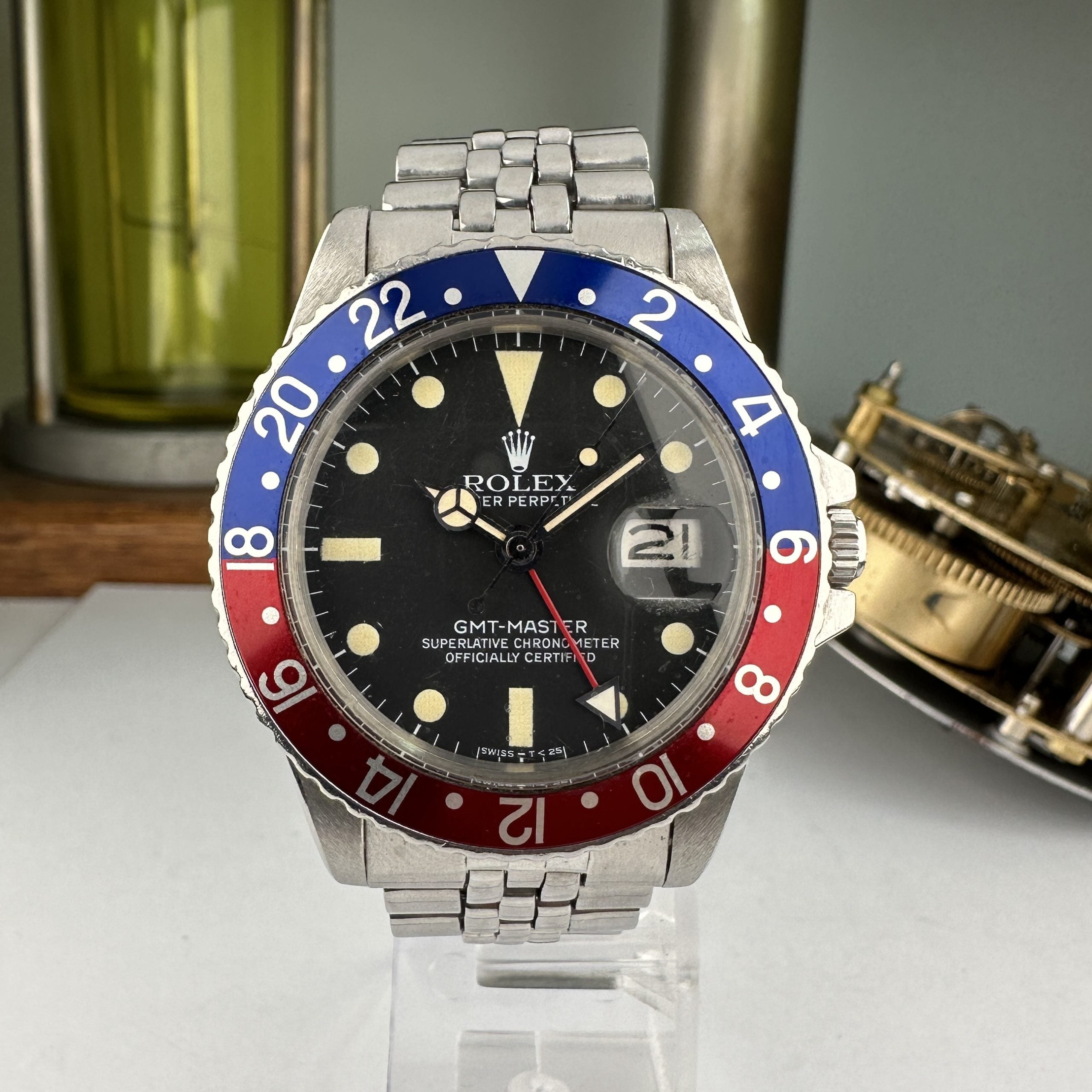1968 Rolex GMT-Master 1675 Pepsi Original Dial Creamy Patina