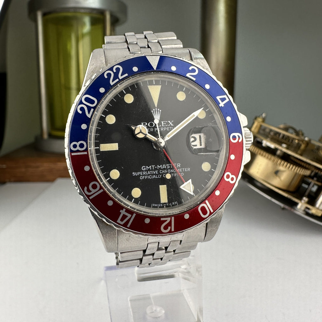 1968 Rolex GMT-Master 1675 Pepsi Original Dial Creamy Patina