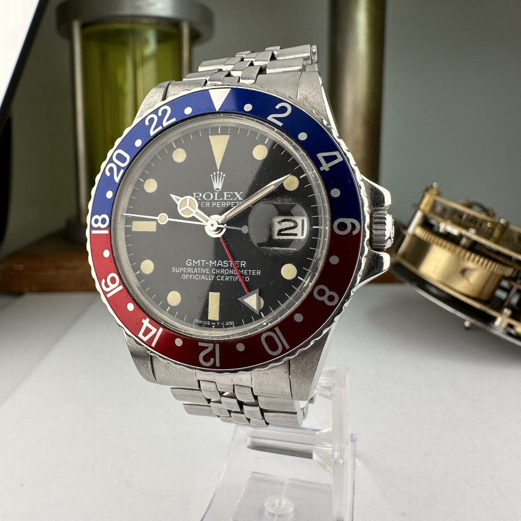 1968 Rolex GMT-Master 1675 Pepsi Original Dial Creamy Patina