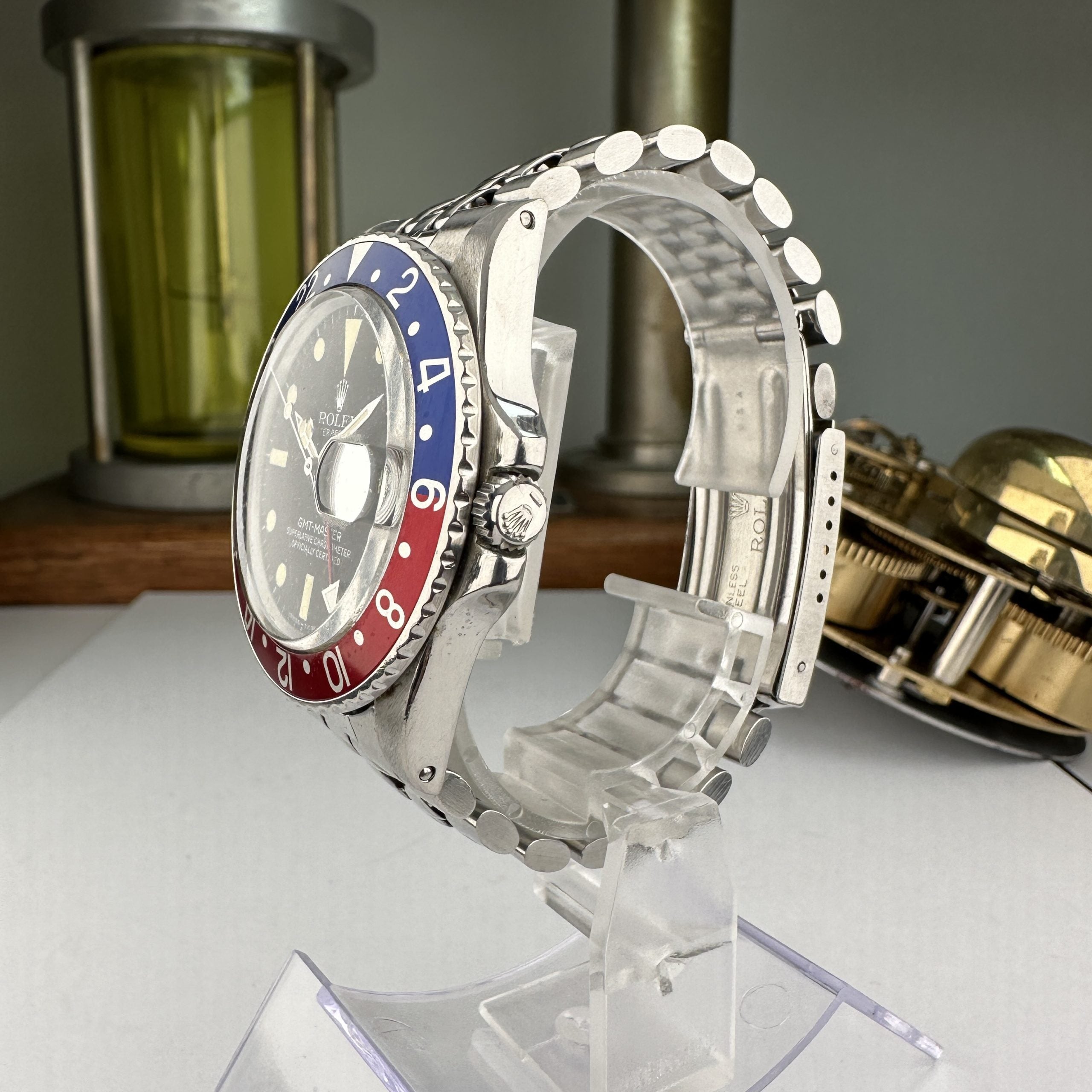1968 Rolex GMT-Master 1675 Pepsi Original Dial Creamy Patina