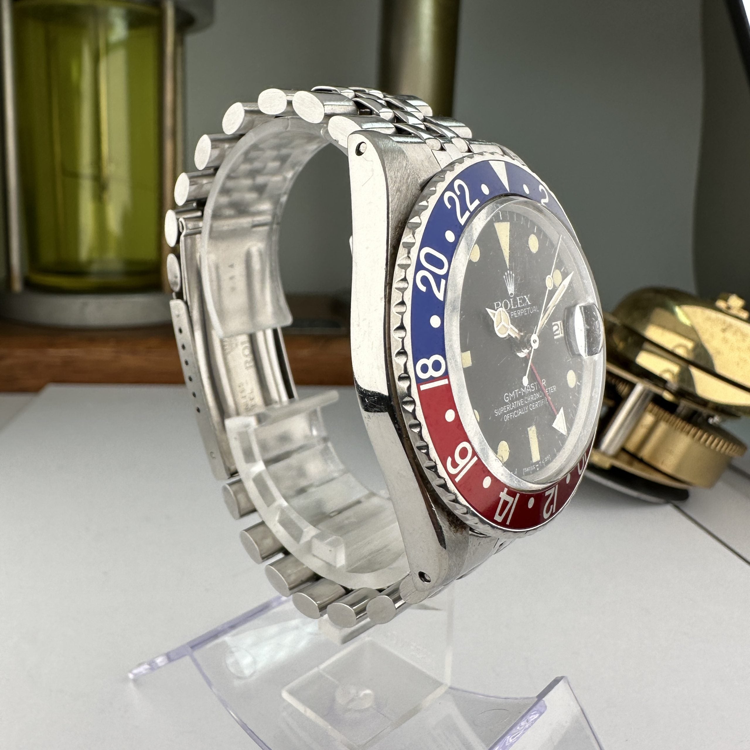 1968 Rolex GMT-Master 1675 Pepsi Original Dial Creamy Patina