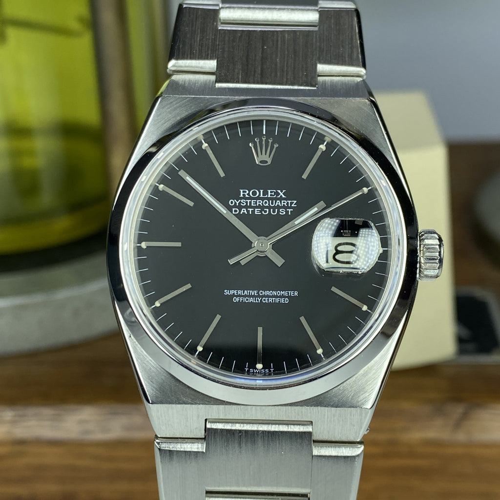 1978 Vintage Rolex Datejust 17000 Quartz Original Black Dial