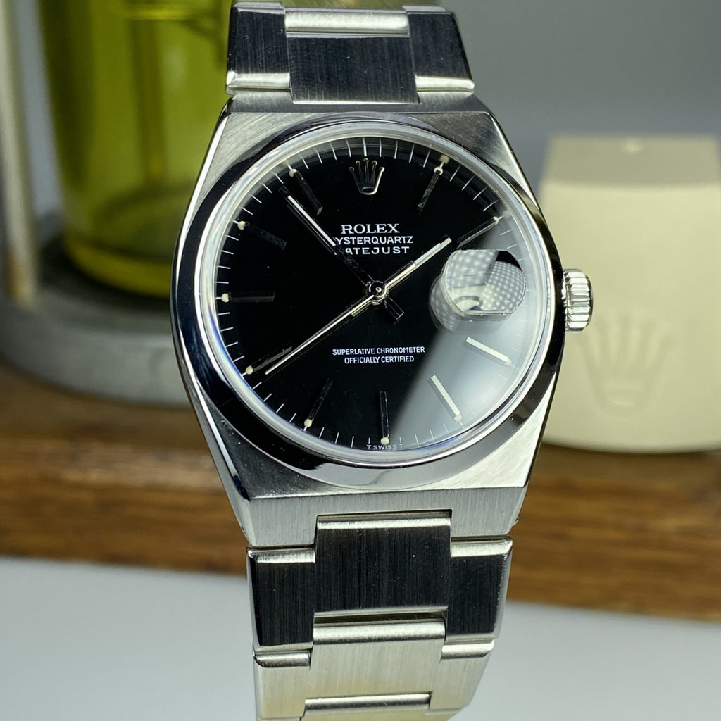 1978 Vintage Rolex Datejust 17000 Quartz Original Black Dial