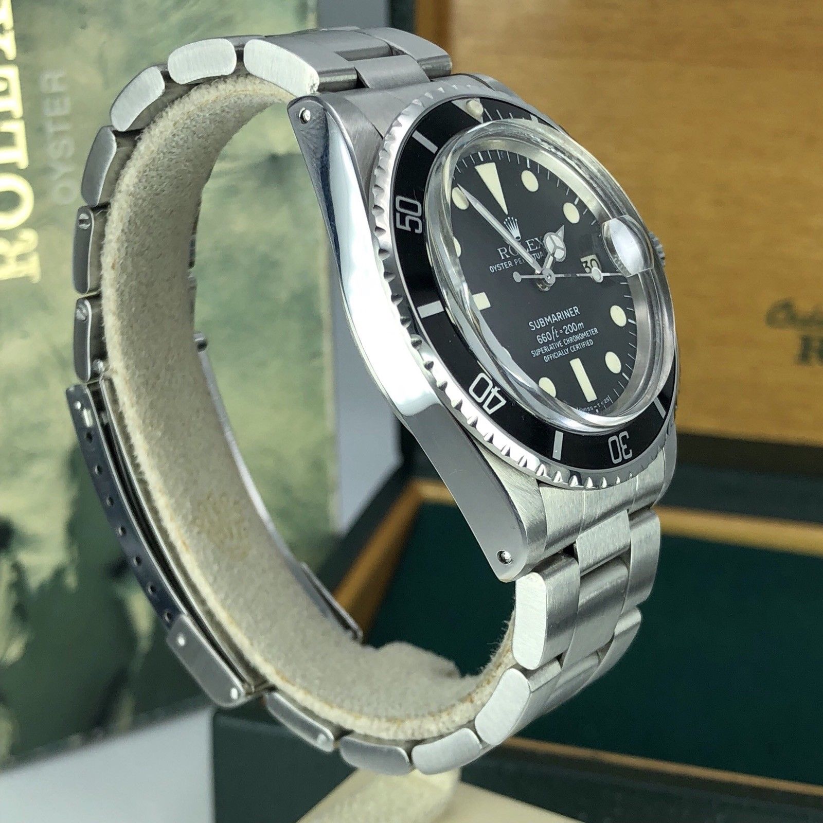 1978 Vintage Rolex Submariner 1680 Untouched Creamy Dial Mk2 W Box