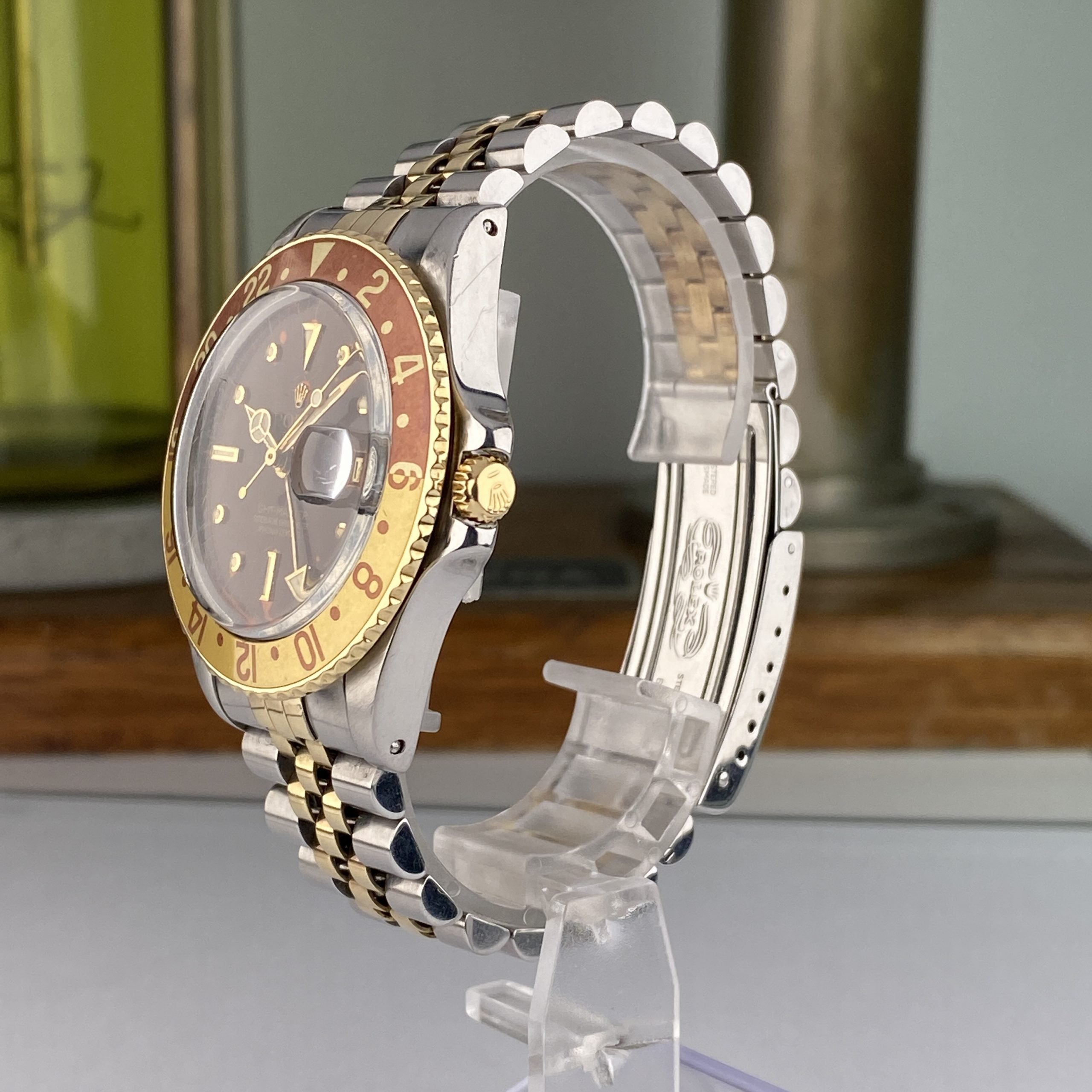 1979 Rolex GMT-Master 1675 Steel & Gold Nipples Root Beer Tiger Eye Dial