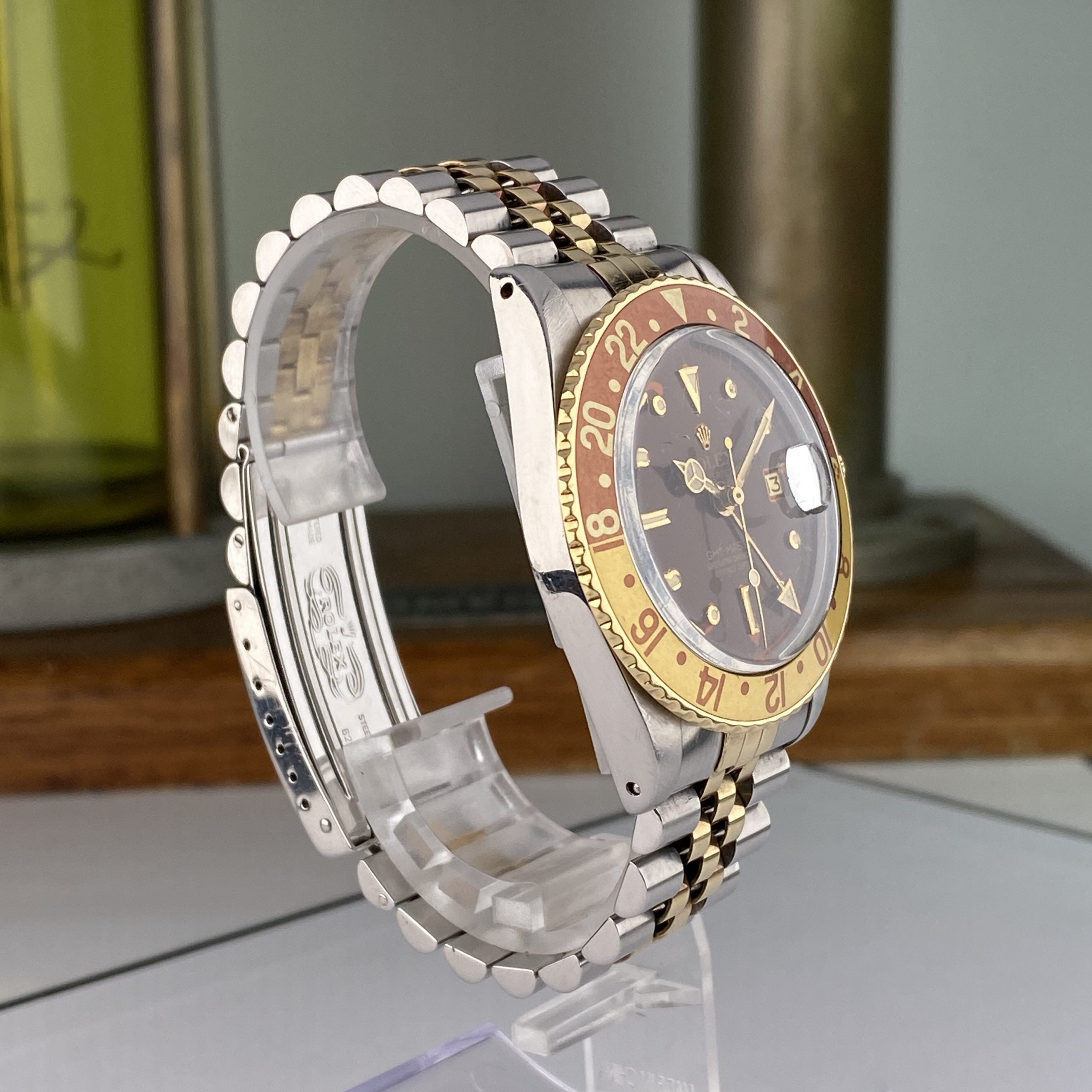 1979 Rolex GMT-Master 1675 Steel & Gold Nipples Root Beer Tiger Eye Dial