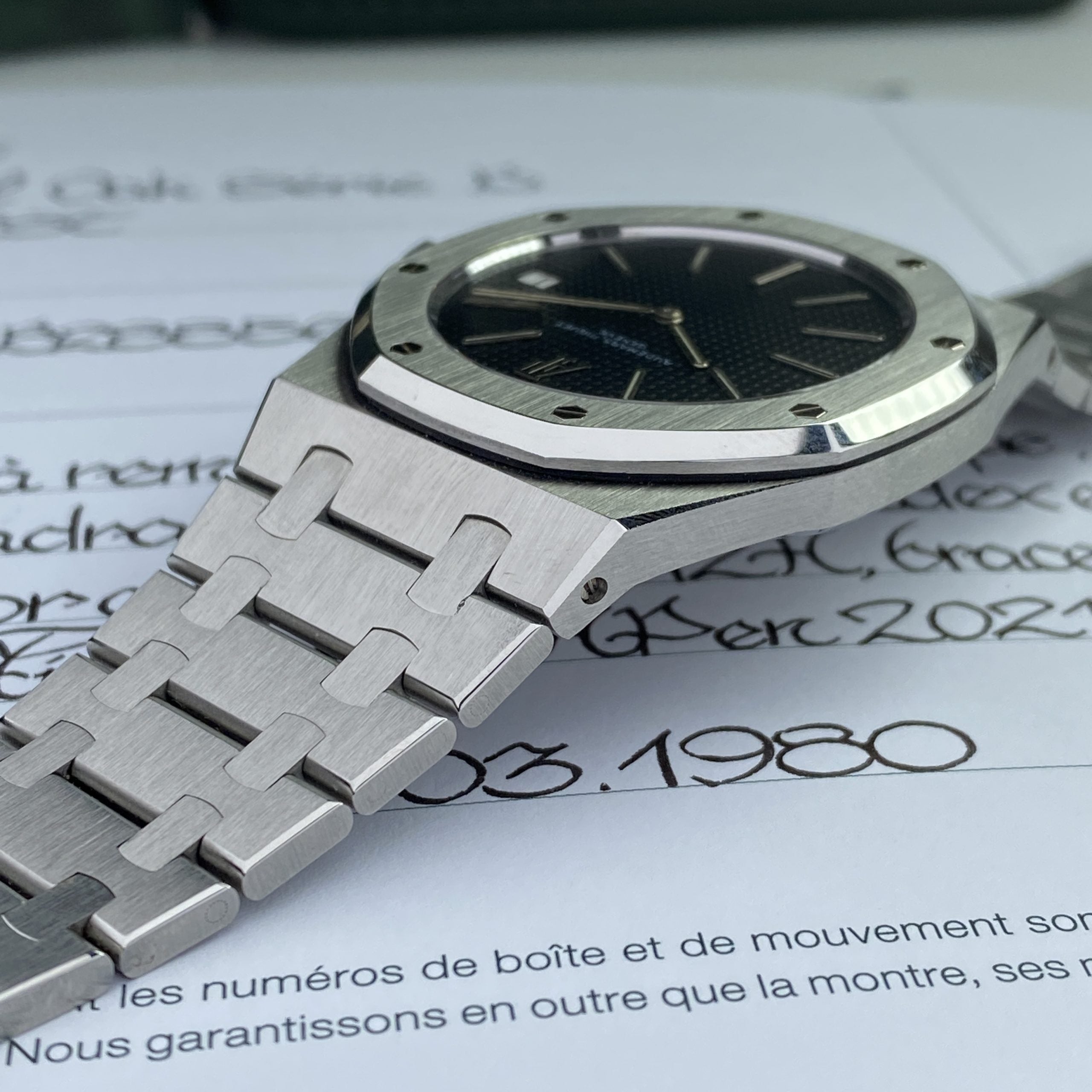 1980 Prototype Audemars Piguet Royal Oak Jumbo 5402ST Very Rare Dial Serviced by AP