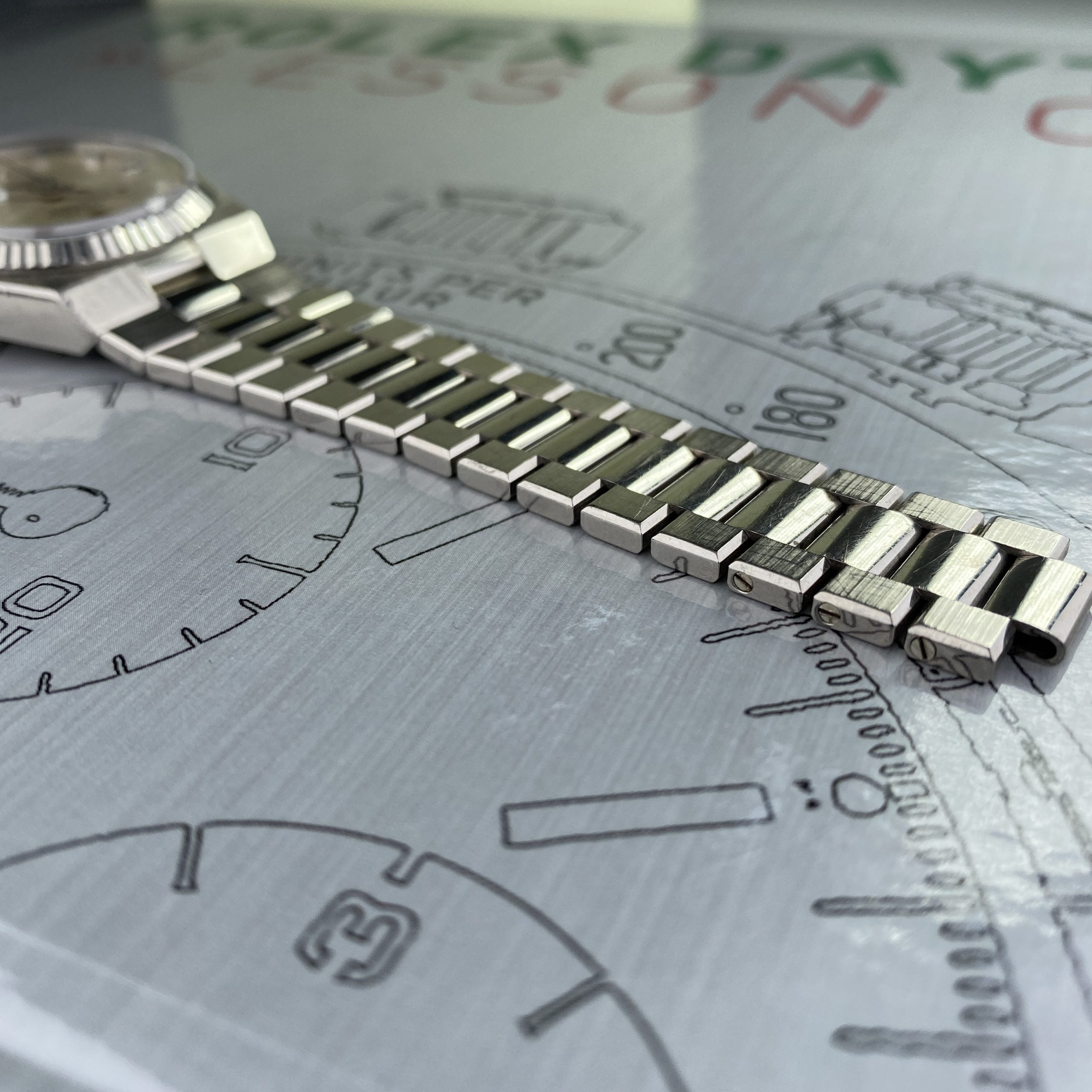 1980 Rolex Day-Date Oysterquartz 19019 White Gold Unpolished with Rare Factory Diamonds Dial