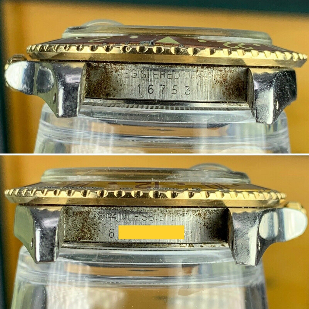 1980 Vintage Rolex 16753 GMT-Master Tone Gold & Steel Unpolished Rootbeer