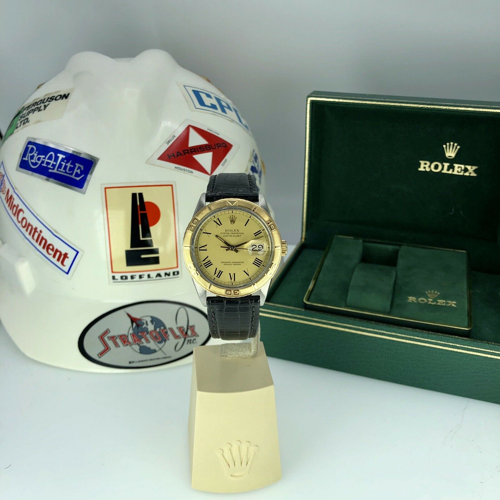 1980 Vintage Rolex Datejust 16253 2 tone gold & Steel Roman Dial Reward Watch