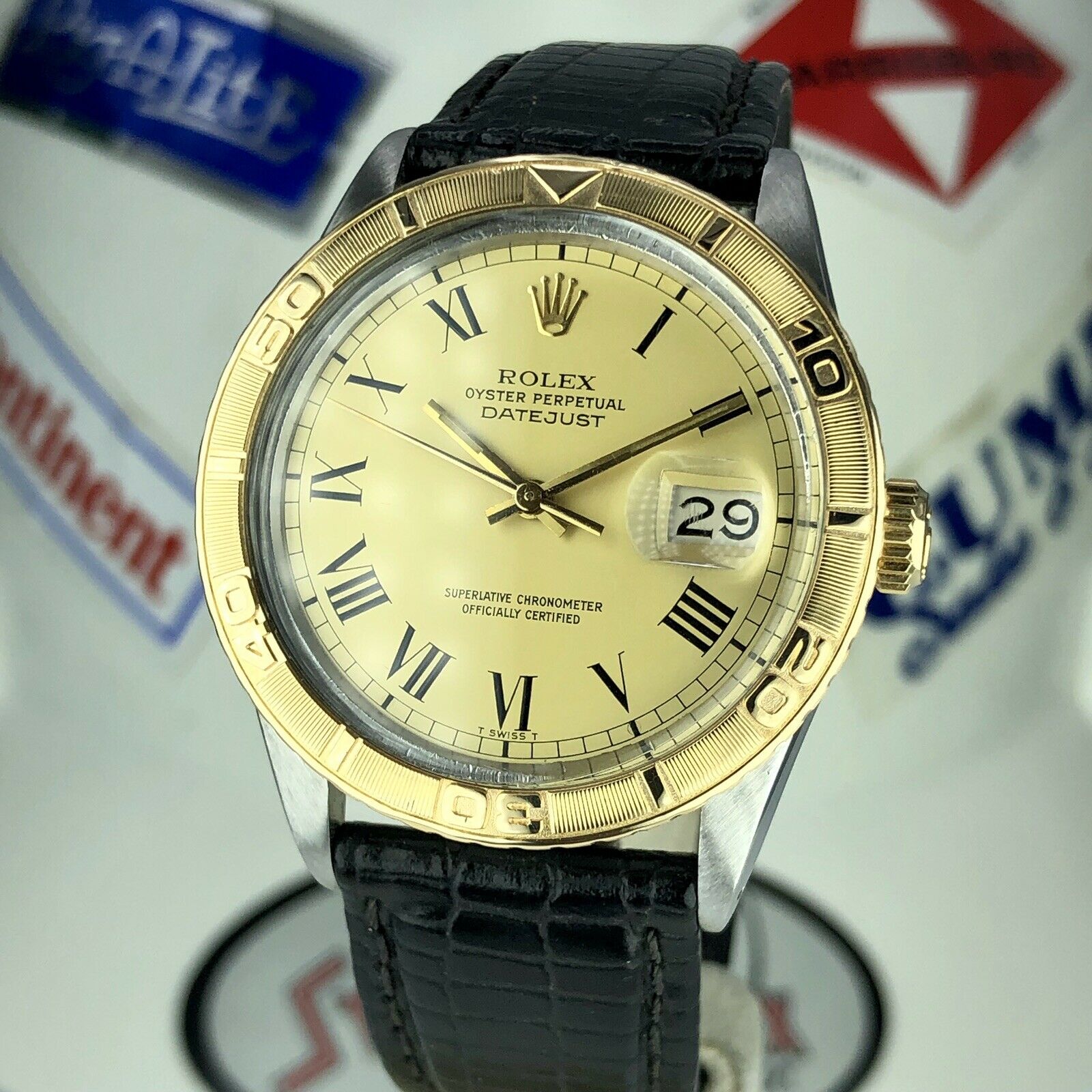 1980 Vintage Rolex Datejust 16253 2 tone gold & Steel Roman Dial Reward Watch