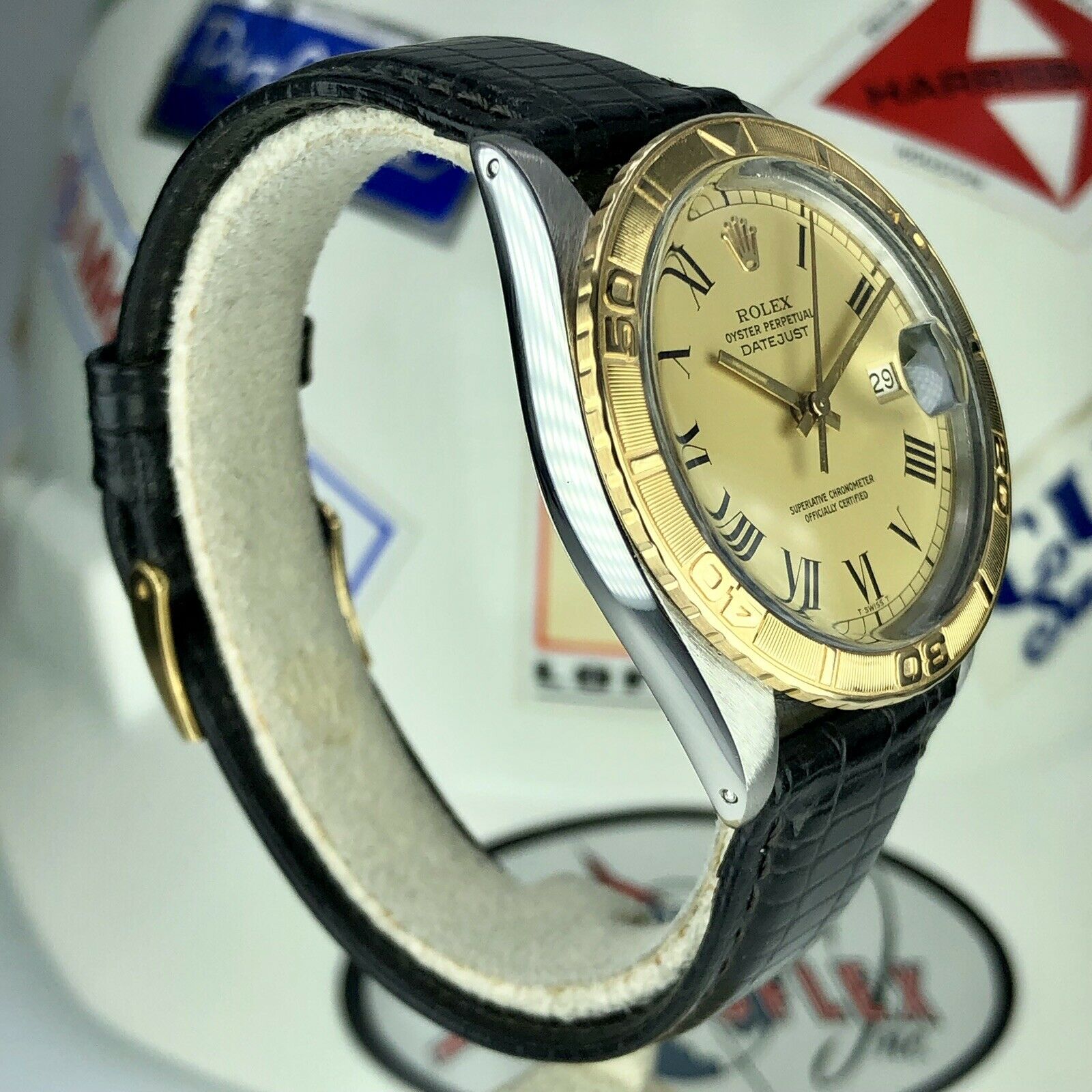 1980 Vintage Rolex Datejust 16253 2 tone gold & Steel Roman Dial Reward Watch