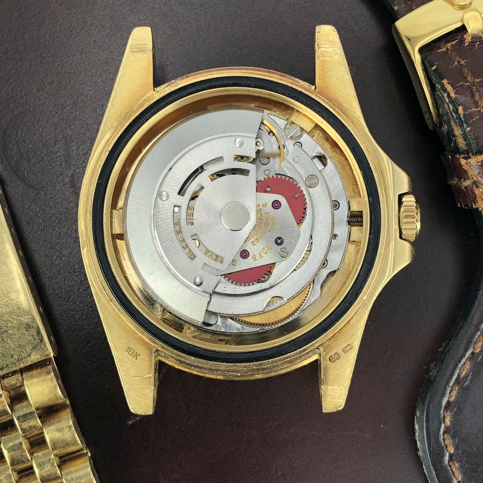 1980 Vintage Rolex GMT Master 16758 Gold Root Beer Brown Nipple Milatry Engrave