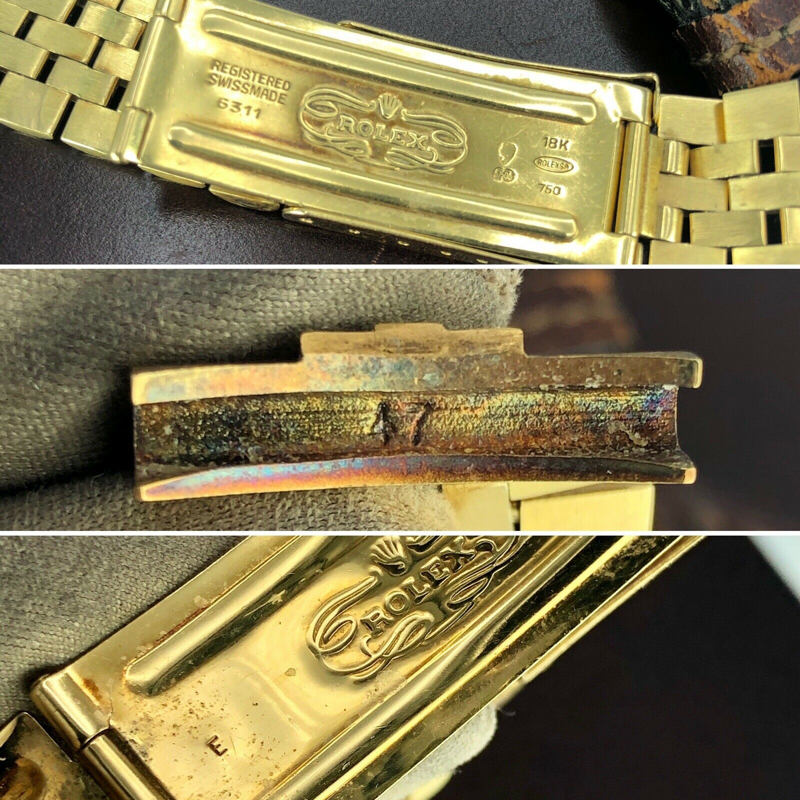 1980 Vintage Rolex GMT Master 16758 Gold Root Beer Brown Nipple Milatry Engrave