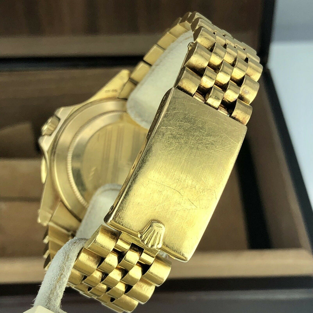 1980 Vintage Rolex GMT Master 16758 Gold Root Beer Brown Nipple Milatry Engrave