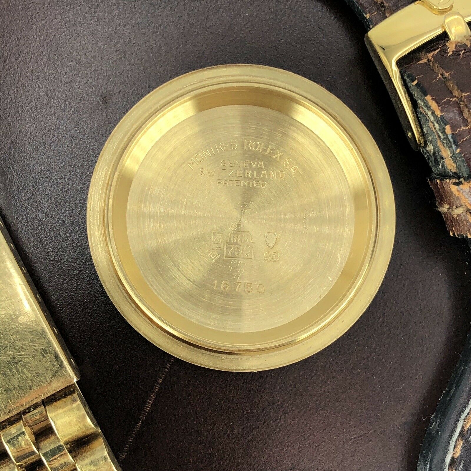 1980 Vintage Rolex GMT Master 16758 Gold Root Beer Brown Nipple Milatry Engrave