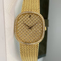 1980’s Unique Rare Audemars Piguet Men’s Classic Dress watch 18k Sold Gold with Factory Diamonds