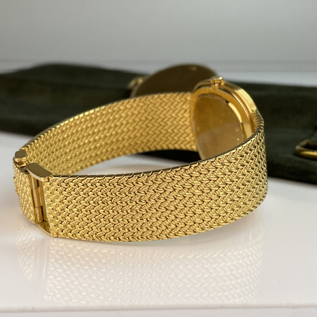 1980’s Unique Rare Audemars Piguet Men’s Classic Dress watch 18k Sold Gold with Factory Diamonds