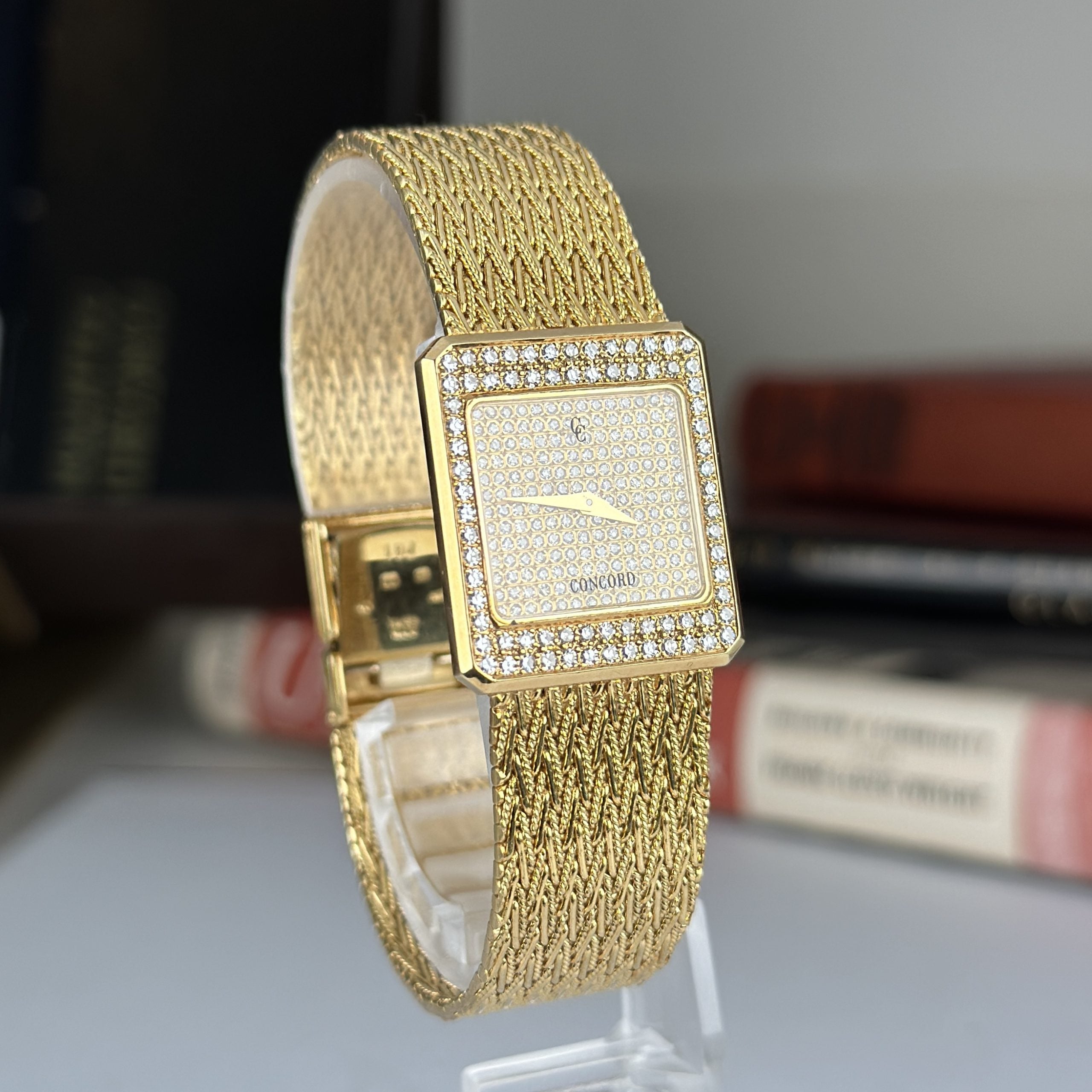 1981 Concord Collection Delirium La Scala 18k Solid Gold Factory Pave Diamond with Box and papers