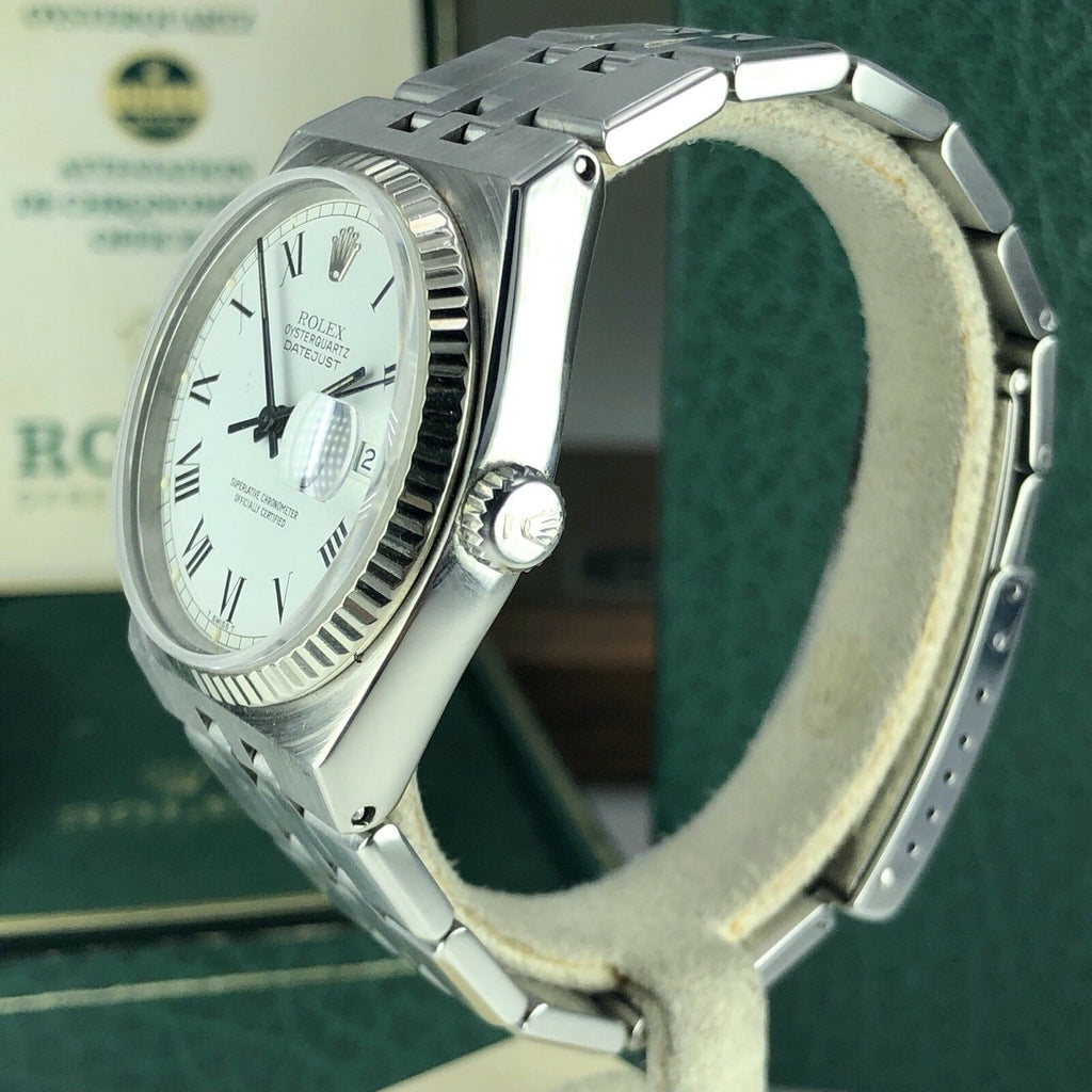 1981 Vintage Rolex DateJust Oyster quartz 17014 Roman Dial With box & Papers