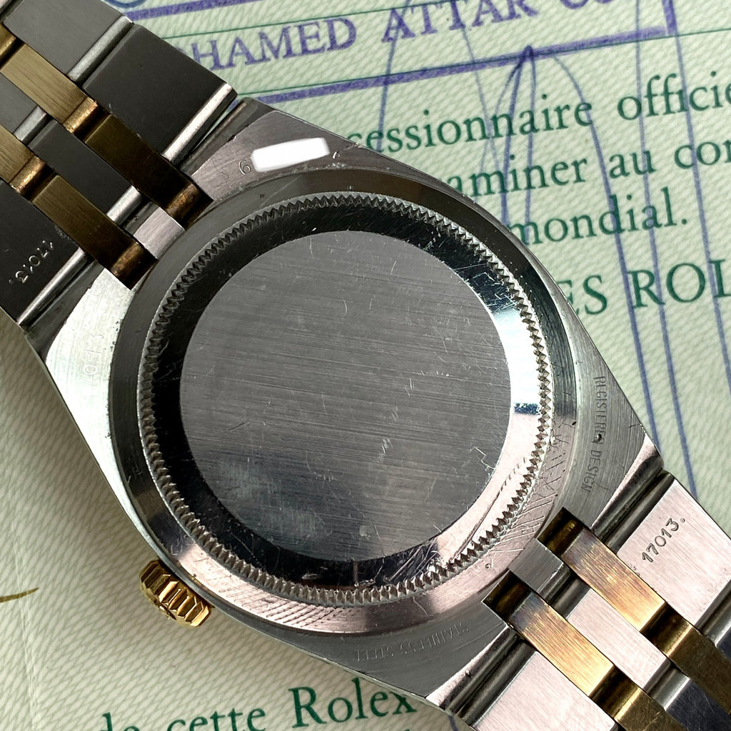 1982 Rolex Datejust Oysterquartz 17013 Unpolished complete collector set box & papers