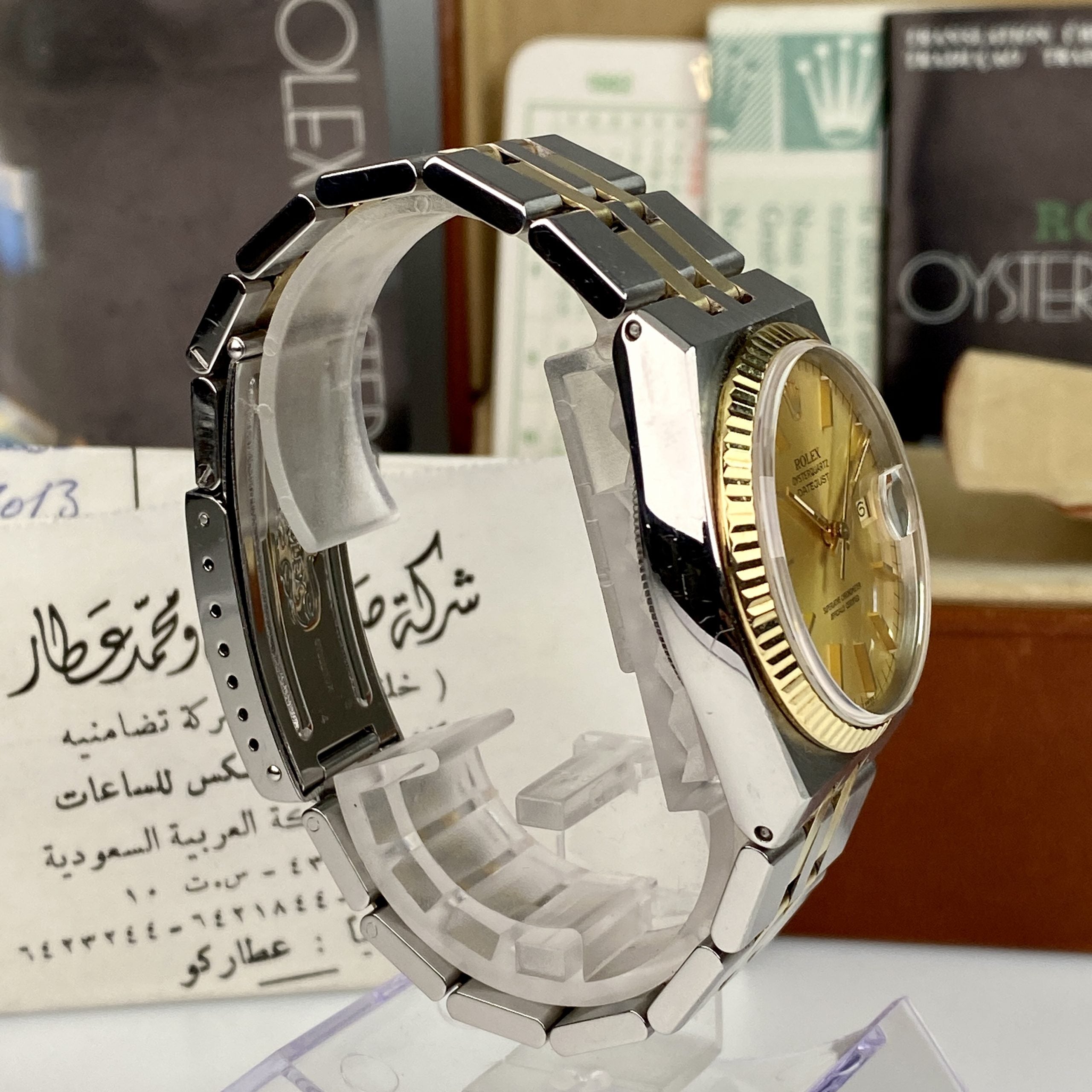 1982 Rolex Datejust Oysterquartz 17013 Unpolished complete collector set box & papers