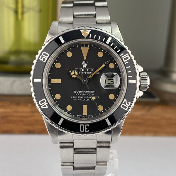 1982 Rolex Submariner 16800 matte Dial Heavy Patina Original Dial