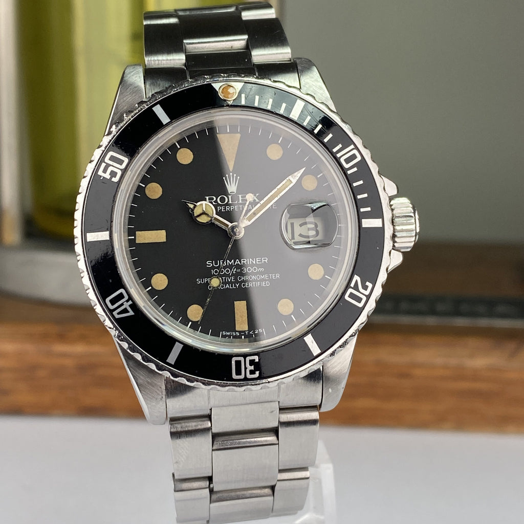 1982 Rolex Submariner 16800 matte Dial Heavy Patina Original Dial