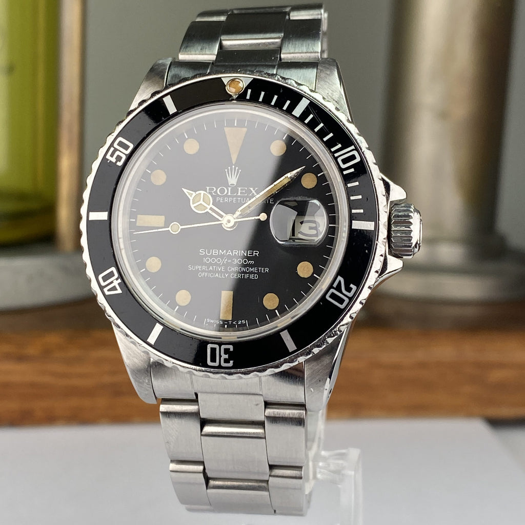 1982 Rolex Submariner 16800 matte Dial Heavy Patina Original Dial
