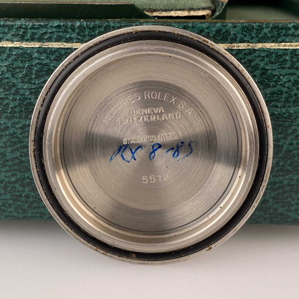 1982 Rolex Submariner 5513 Mk IV Maxi Dial Heavy Patina Unpolished with Box and Original Invoice