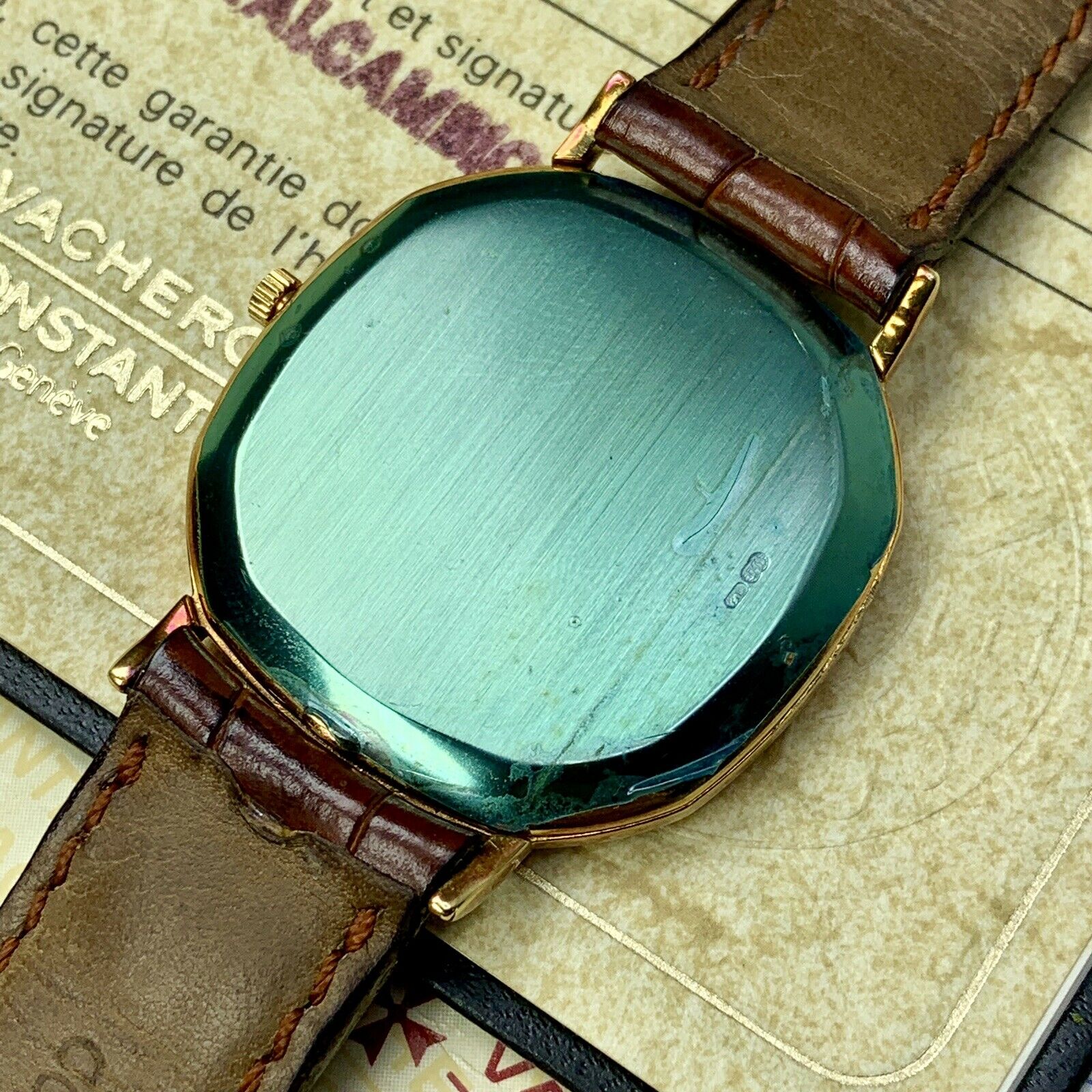 1982 Vintage Vacheron Constantin Ref.43024 Ultra Slim Solid 18k Gold Papers