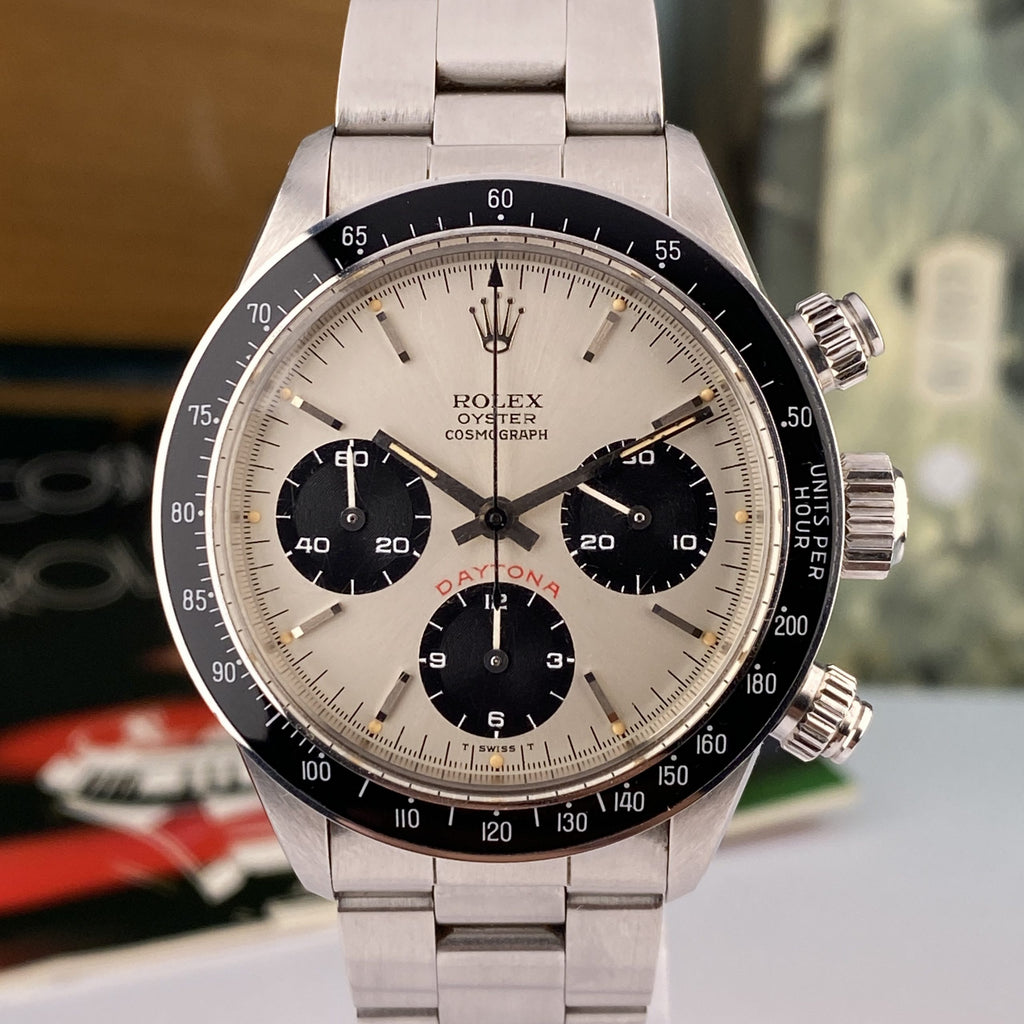 1982 Rolex Daytona 6263 Big Red Silver Dial  Almost NOS