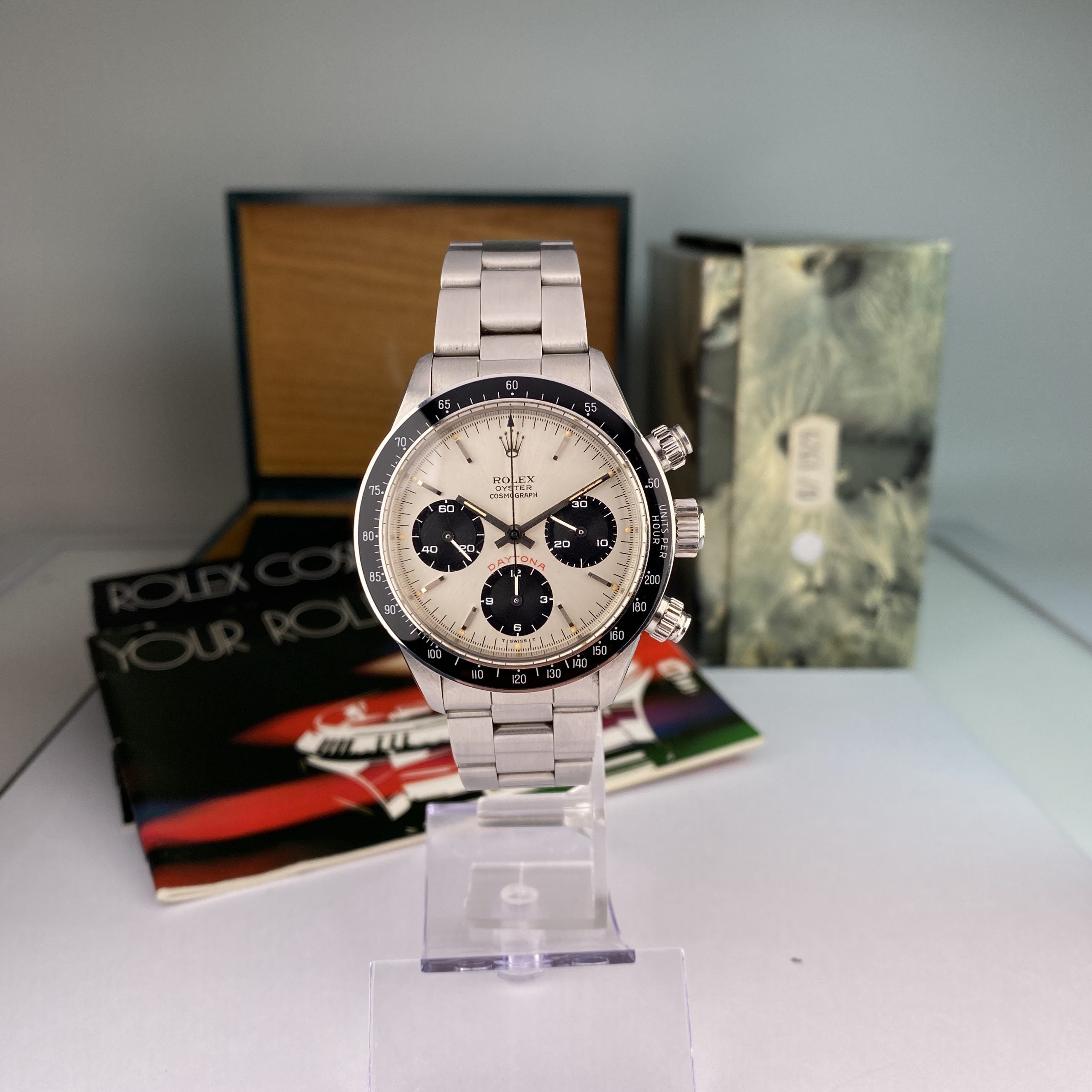 1982 Rolex Daytona 6263 Big Red Silver Dial  Almost NOS