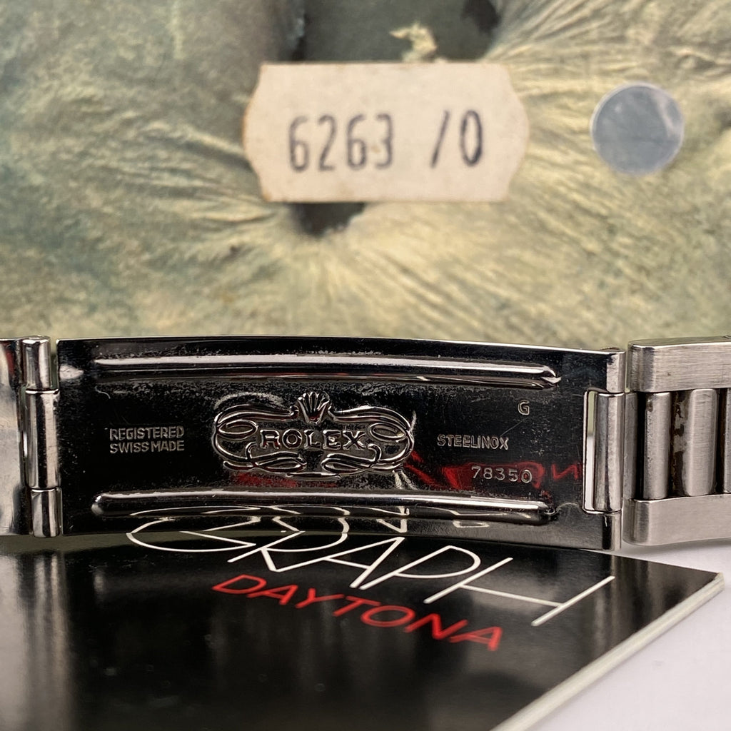 1982 Rolex Daytona 6263 Big Red Silver Dial  Almost NOS