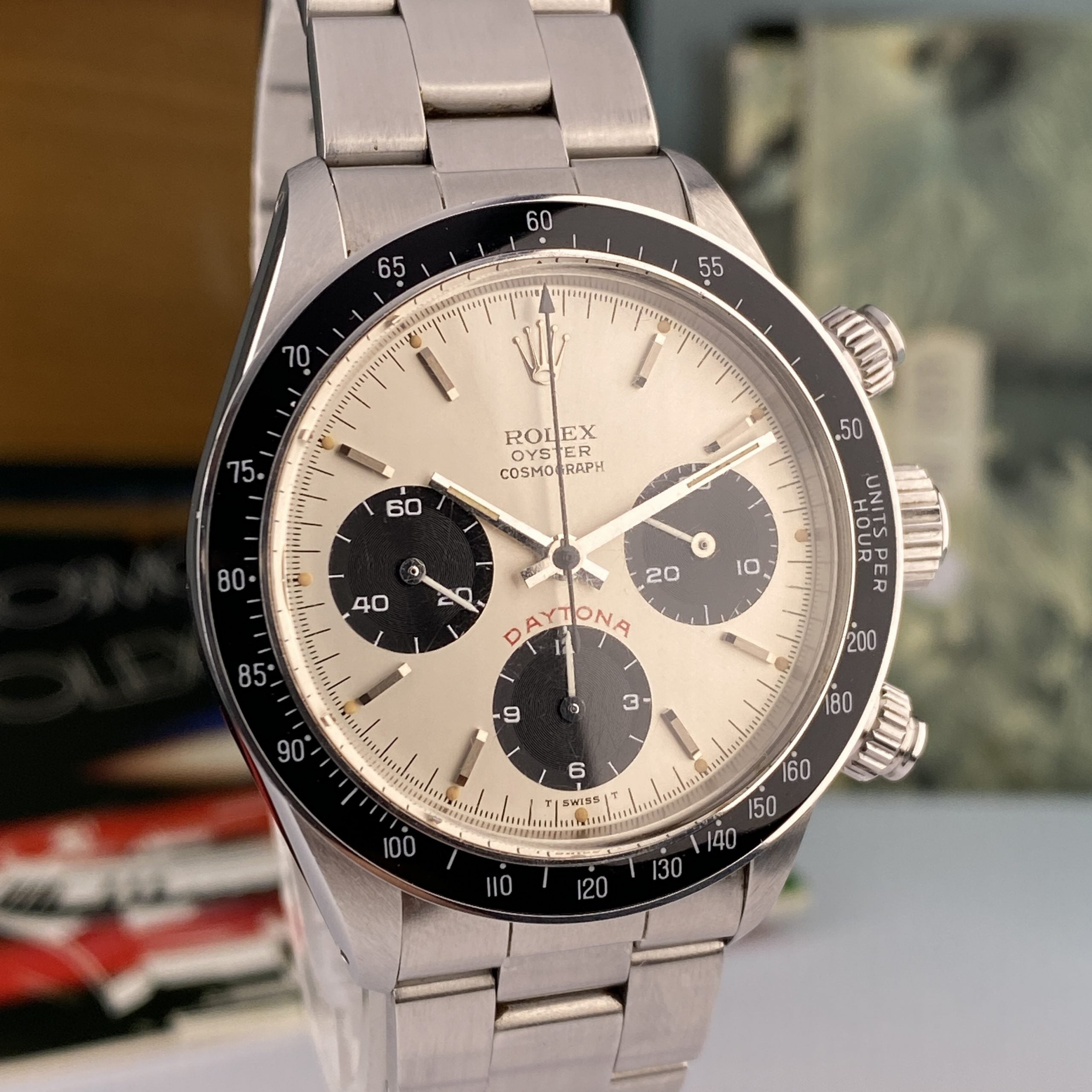 1982 Rolex Daytona 6263 Big Red Silver Dial  Almost NOS
