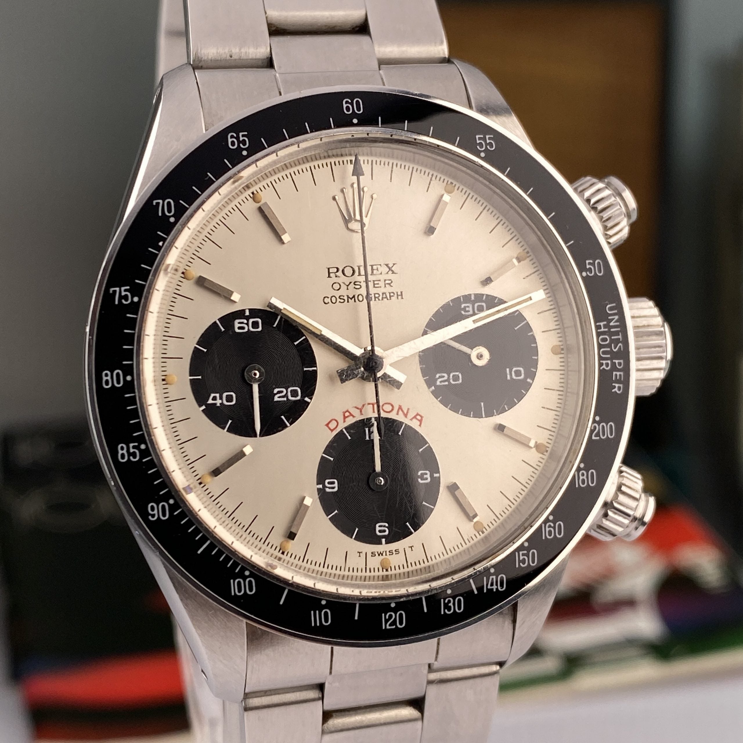 1982 Rolex Daytona 6263 Big Red Silver Dial  Almost NOS