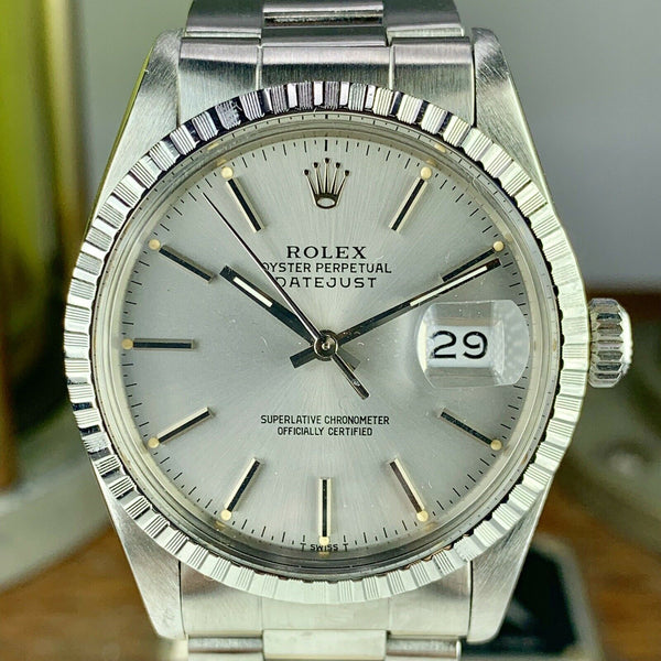 1983 Vintage Rolex Datejust 16030 Silver Dial Oyster Bracelet