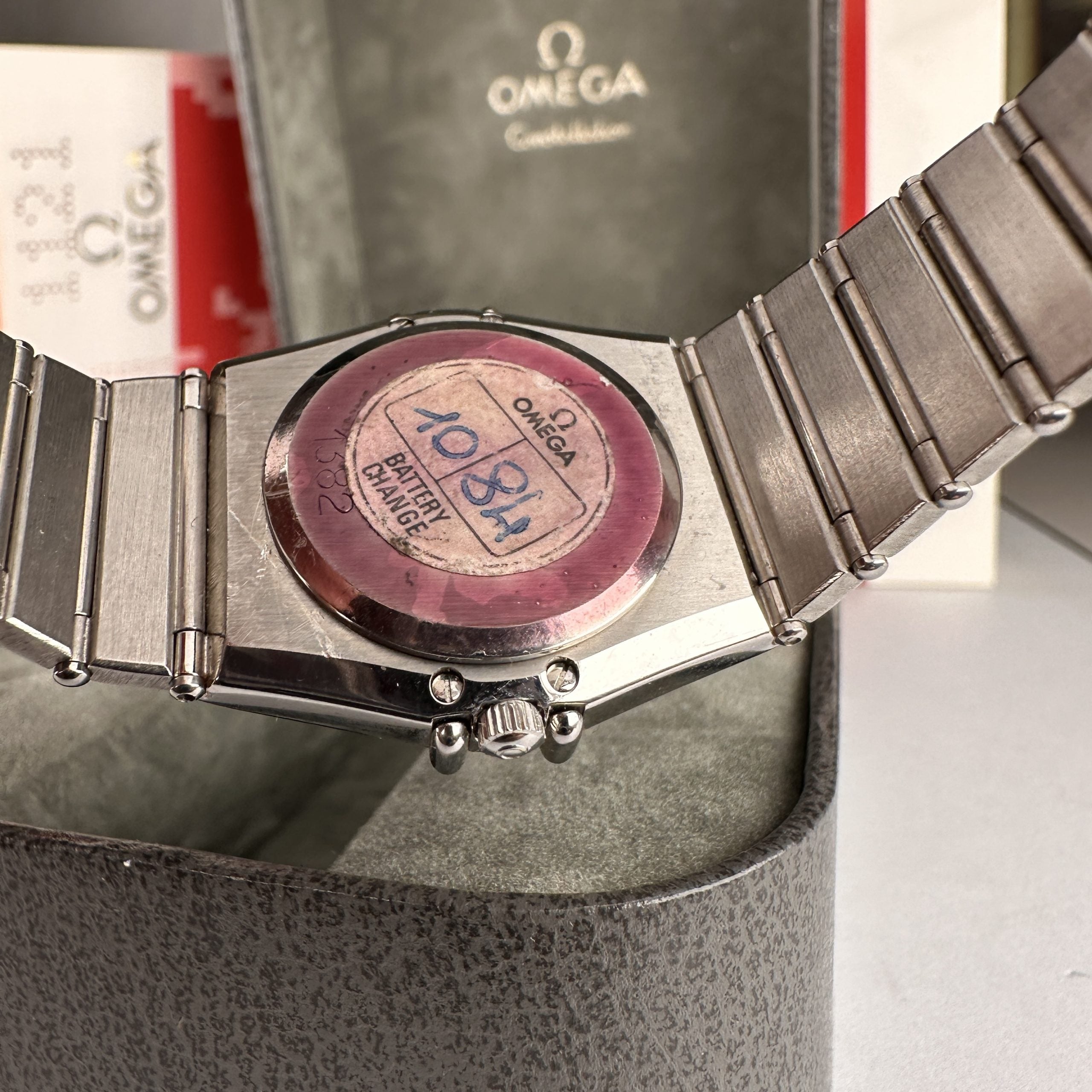 1984 NOS Omega Constellation Ladies Stainless Steel Ref. 798.0003 Box and papers