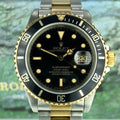 1984 Vintage Rolex 16803 Submariner 2 Tone Gold & Steel Unpolished Patina Dial