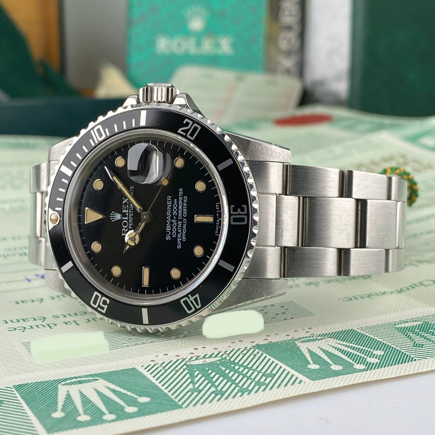 1985 NEW OLD STOCK Rolex Submariner 16800 NOS Complete Set