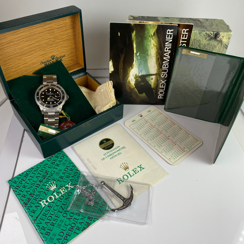 1985 NEW OLD STOCK Rolex Submariner 16800 NOS Complete Set