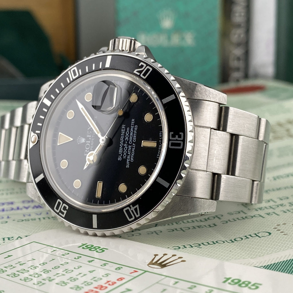 1985 NEW OLD STOCK Rolex Submariner 16800 NOS Complete Set