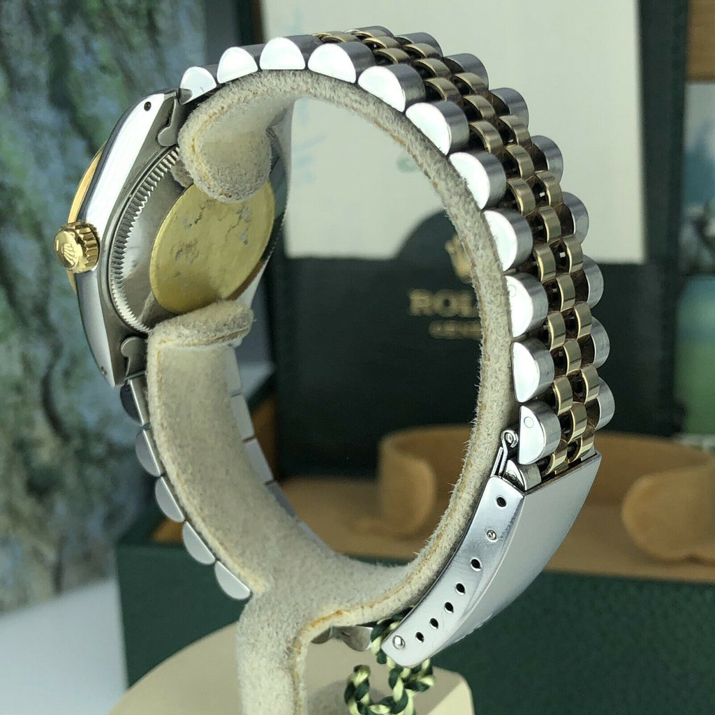 1985 Rolex Datejust 68273 Mid Size Factory Roman Dial 31mm Mint Box & Papers