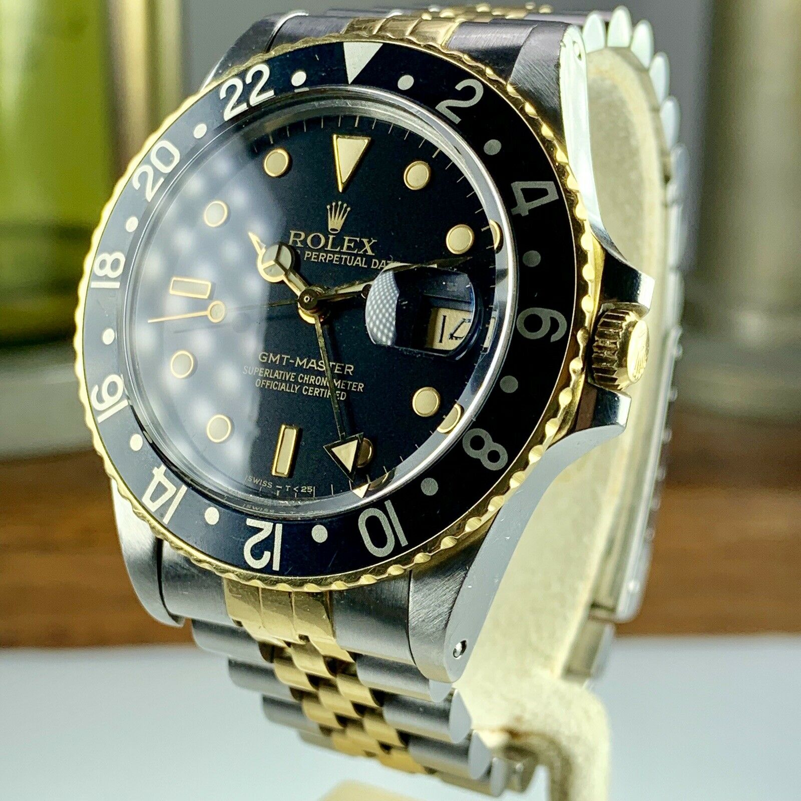 1985 Vintage Rolex 16753 GMT-Master 2 Tone Gold & Steel